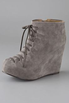 Jeffrey Campbell Hamilton Suede Wedge Booties - Lyst
