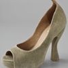 Jeffrey Campbell Laverne Suede Platform Pumps in Green (taupe) - Lyst