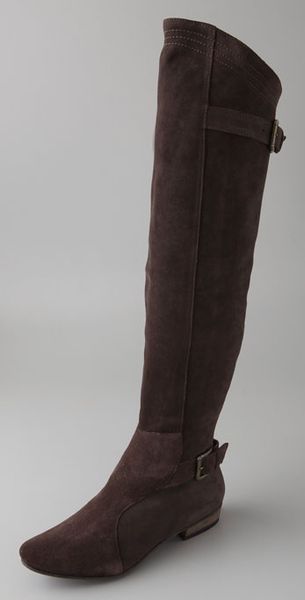 joie over the knee boots suede