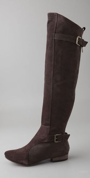 joie over the knee boots suede