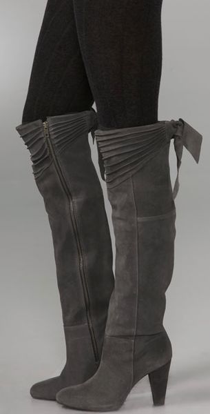 joie over the knee boots suede