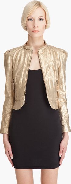 Couture - Black Drape-Front Faux Leather Jacket | Z.Cavaricci Couture