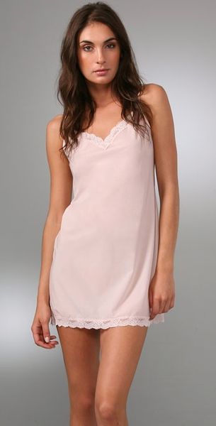 Cosabella Aire Chemise with Lace Trim in Pink - Lyst