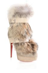 Christian Louboutin Kyote Fur and Suede Boots