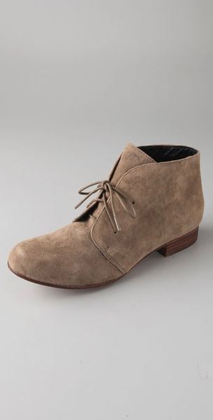 tan suede flat booties