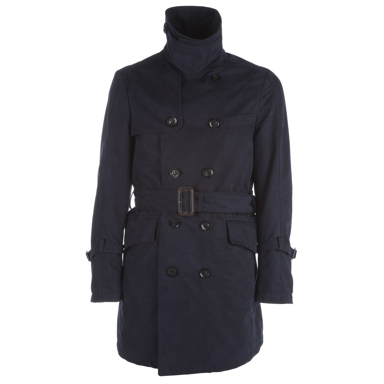 navy double breasted trench coat