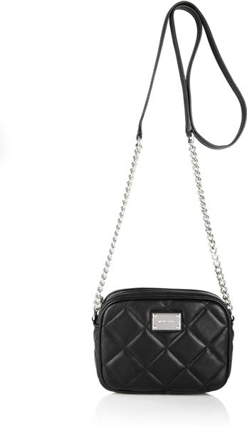 Michael By Michael Kors Quilted Cross Body Hamilton in Black - Lyst