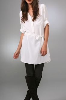 Plastic Island Noir Belted Dress - Lyst