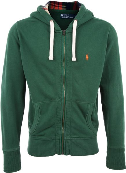 green polo zip up hoodie