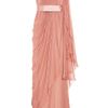 Alberta Ferretti Draped Silkchiffon Gown in Pink (rose) - Lyst