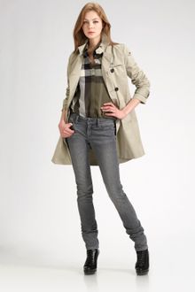 Burberry Brit Double-breasted Trench Coat - Lyst