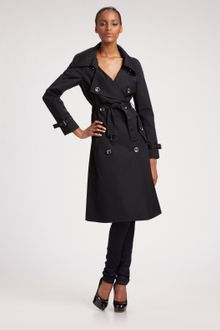 Michael by Michael Kors Sateen Trench Coat - Lyst