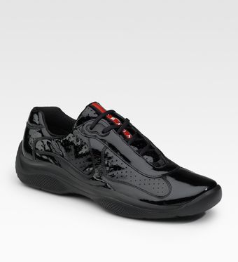 Prada Leather Sneakers - Lyst