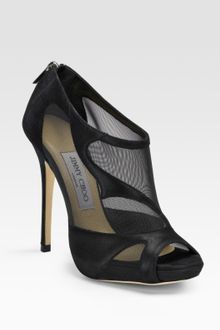 Jimmy Choo Marble Suede & Mesh Sandals - Lyst