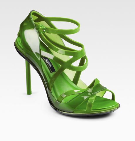 Melissa Green Plastic Strappy Sandals
