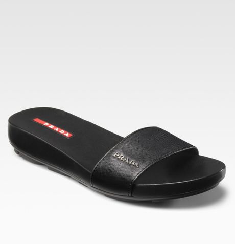 black flat slides