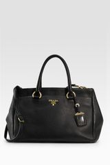 Prada Pebbled Leather East/west Tote