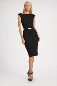 Ralph Lauren Black Label Irina Belted Jersey Dress - Lyst
