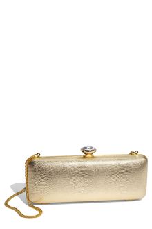 Tasha Snake Embossed Metal Box Clutch - Lyst