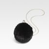 Christian Louboutin Eden Vision Fur Ball Clutch in Black - Lyst