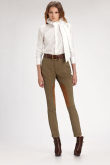 Ralph Lauren Blue Label Ruffled Blouse - Lyst
