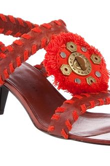 Marc By Marc Jacobs Leather Disc Sandals - Lyst