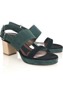 Marni Two-tone Suede Sandals - Lyst