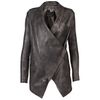 Yigal Azrouel Leather Blazer in Gray (grey) - Lyst