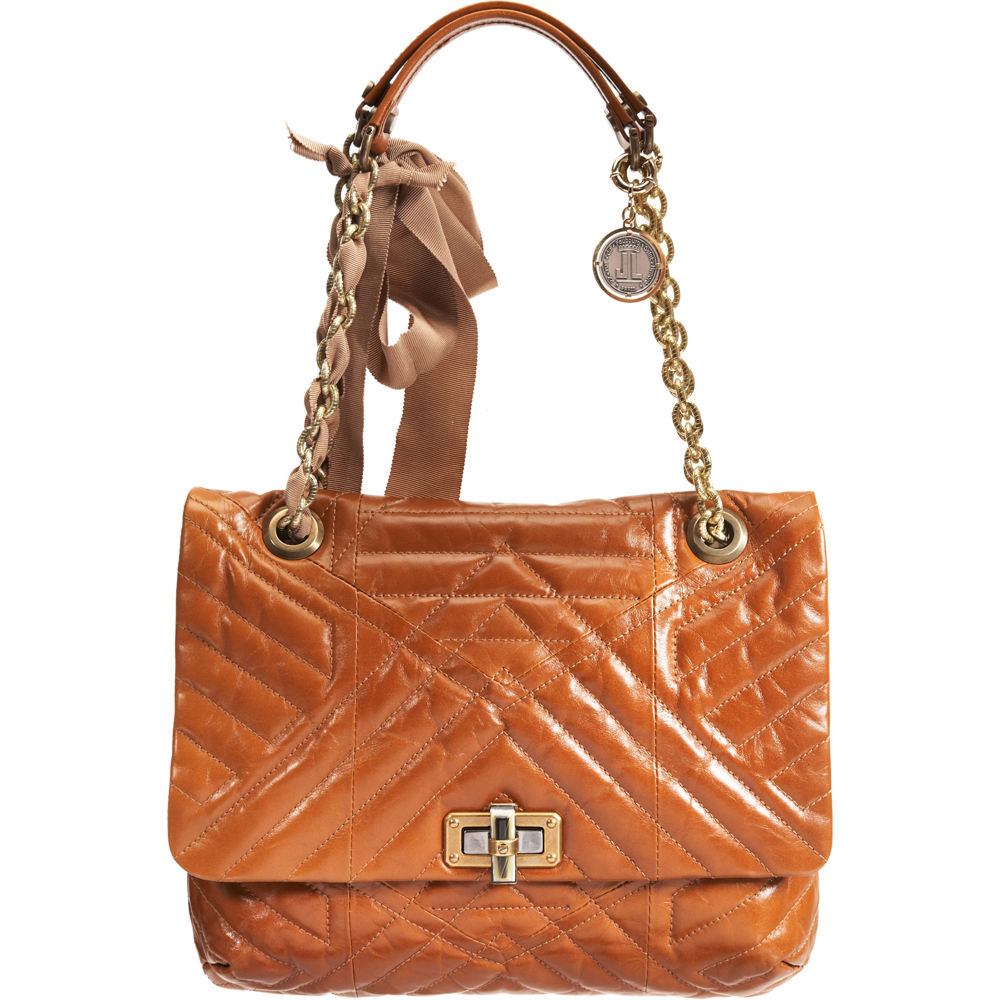 Lanvin Happy Mm Quilted Shoulder Bag in Beige (camel) Lyst