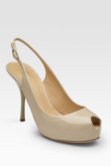 Giuseppe Zanotti Patent Leather Peep-toe Pumps - Lyst