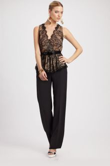 Oscar de la Renta V-neck Lace Blouse - Lyst
