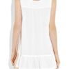 Miu Miu Tulletrimmed Cottonjersey Dress in White - Lyst