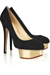 Charlotte Olympia Dolly Suede Platform Pumps