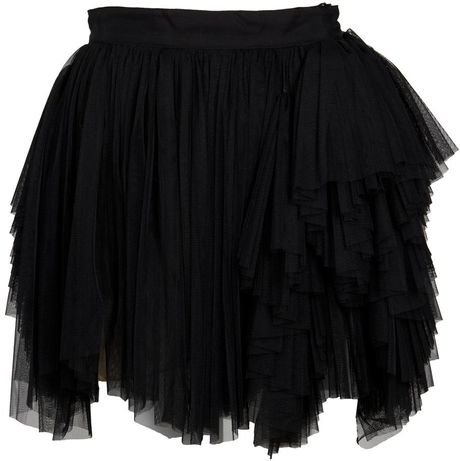 Lublu Mini Tulle Skirt in Black - Lyst