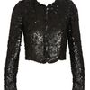 Stella Mccartney Cropped Sequin Jacket in Black - Lyst