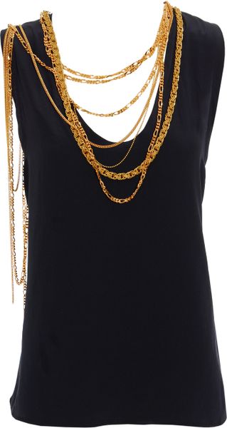 Balmain Vest with Chain Detail - Lyst