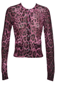 Dolce & Gabbana Leopard Print Cardigan - Lyst