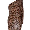 Ashish Sequined Leopard Minidress with Scarf in Brown (beige) - Lyst