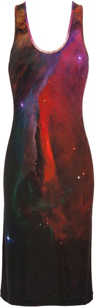 Christopher Kane Silk Tank Dress with Galaxy-print - Lyst