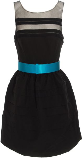  Pin Tuck Pleat Dress with Belt 
