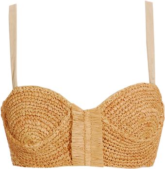 Blouson Noir Raffia Bra Top - Lyst