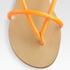 Christopher Kane Vstrap Thong Leather Sandals in Orange