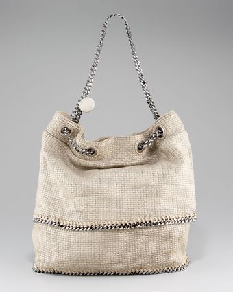 Stella McCartney Chain-strap Tricot Satchel - Lyst
