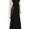 Just Cavalli Satin and Stretchjersey Dress in Black - Lyst