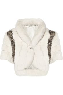 Matthew Williamson Embellished Rabbit Shrug - Lyst