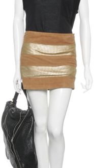 Haute Hippie Metallic Detail Leather Mini Skirt - Lyst
