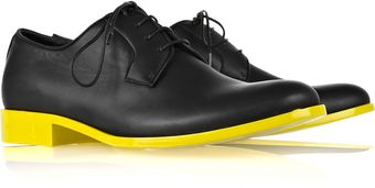 Jil Sander Contrast Leather Lace-up Brogues - Lyst
