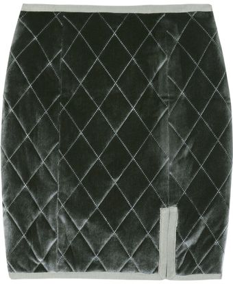 Opening Ceremony Quilted Velvet Skirt - Lyst