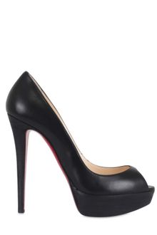 Christian Louboutin 140 Banana Calfskin Peep Toe Pumps - Lyst
