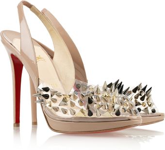 Christian Louboutin Pik Pik Pik 120 Studded Slingbacks - Lyst